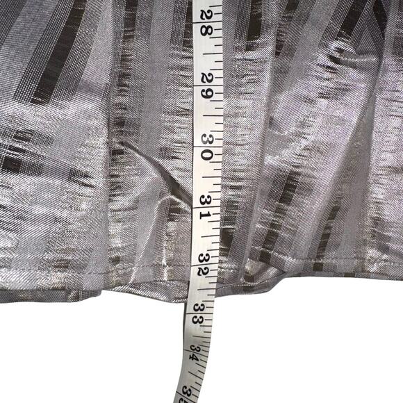 NWT Atoir Walk Me Home Long Sleeve Metallic Silver Mini Dress US 8 - Picture 9 of 9